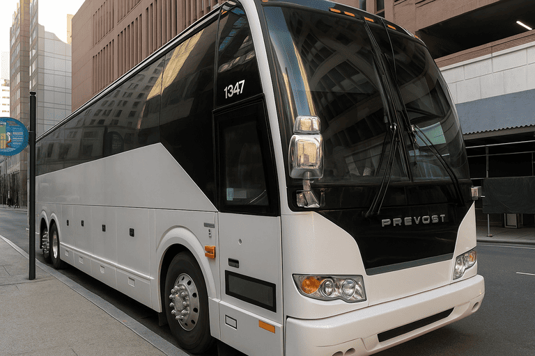 a Charter Bus Rental Daly City coach bus