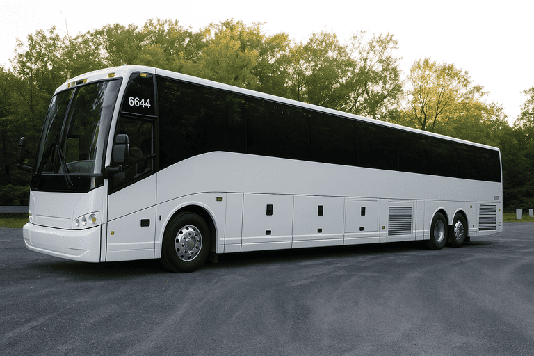 exterior of Charter Bus Rental Daly City coach bus